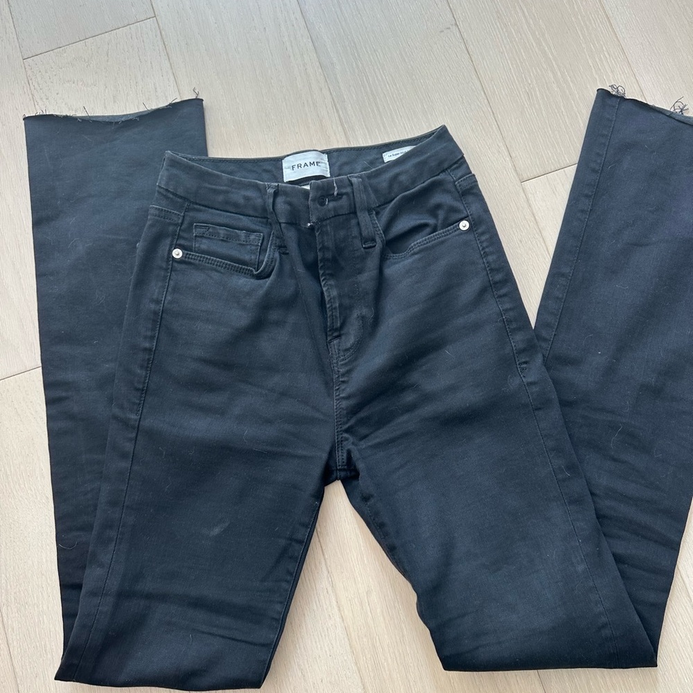 Frame Black Frayed Hem Jeans frame 26